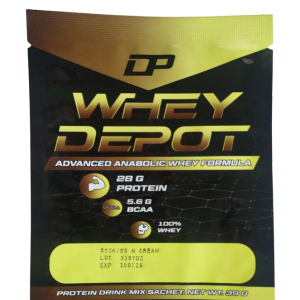 DP Whey Depot Protein Powder, Single Serving Sachets, 39 G